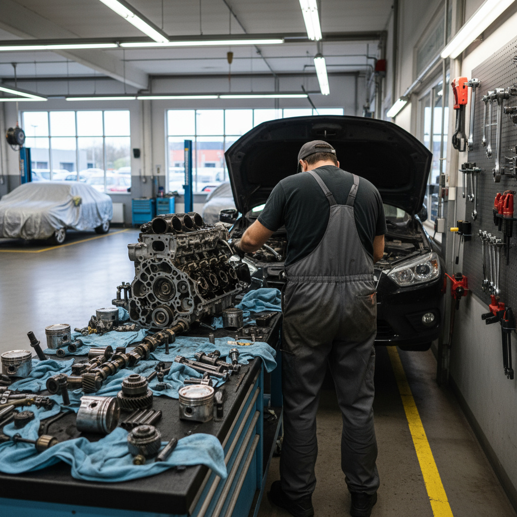 Motorüberholung in der Werkstatt